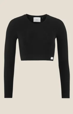 Collective Rib Cropped Ls Top W