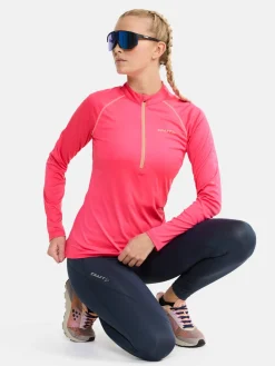 Eaze LS Half Zip Tee W